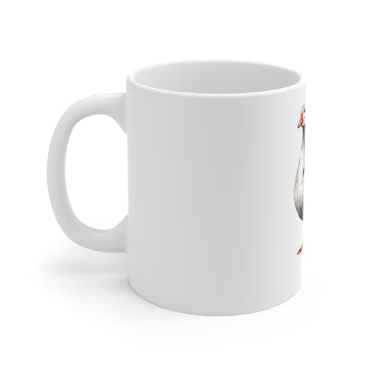 Watercolor Guinea Fowl Coffee Mug — 11oz Bird Lover Gift