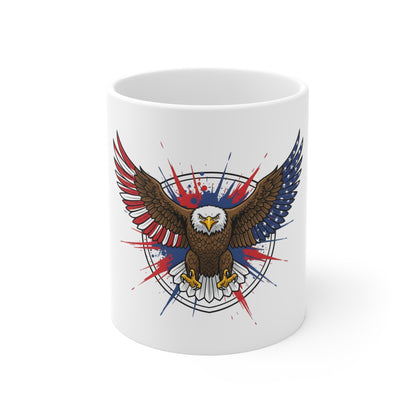 American Eagle Coffee Mug – Patriotic Bald Eagle 11oz